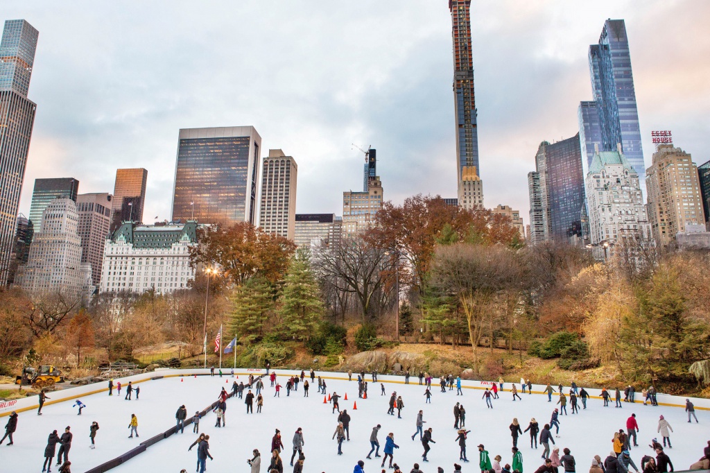 patinar no gelo em Nova York